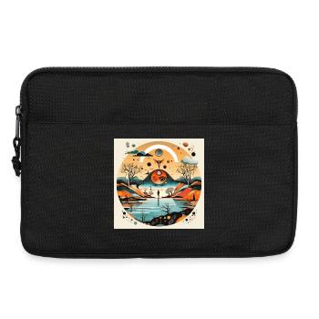 Kreislandschaft der Augen - Laptoptasche 13" - Schwarz - Vorne