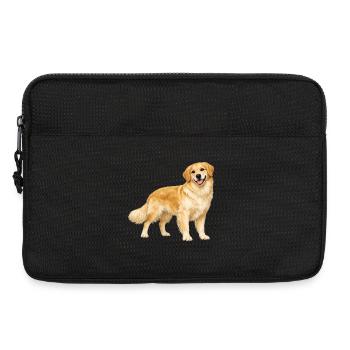 Golden Retriever souriant - Sacoche pour ordinateur portable 13 pouces - noir - Devant