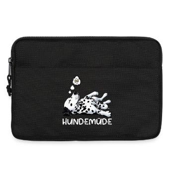Hundemüde Dalmatiner Dalmatinerbesitzer Dalmatine - Laptoptasche 13" - Schwarz - Vorne