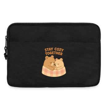 Cute Bears: Stay Cozy Together – Cuddle Time - Laptop bag 13" - black - Front