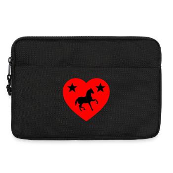 Chevaux - Sacoche pour ordinateur portable 13 pouces - noir - Devant