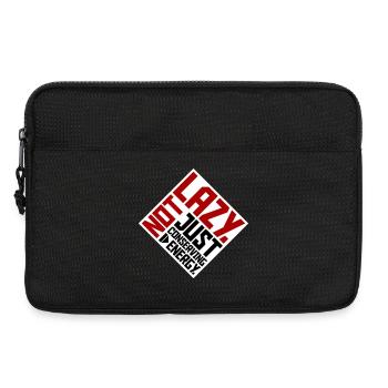 Not Lazy Just Conserving Energy Funny Lazy Saying - Laptop bag 13" - black - Front