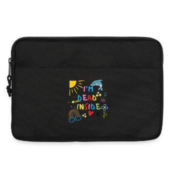 Je suis mort à l’intérieur Humour noir drôle - Sacoche pour ordinateur portable 13 pouces - noir - Devant