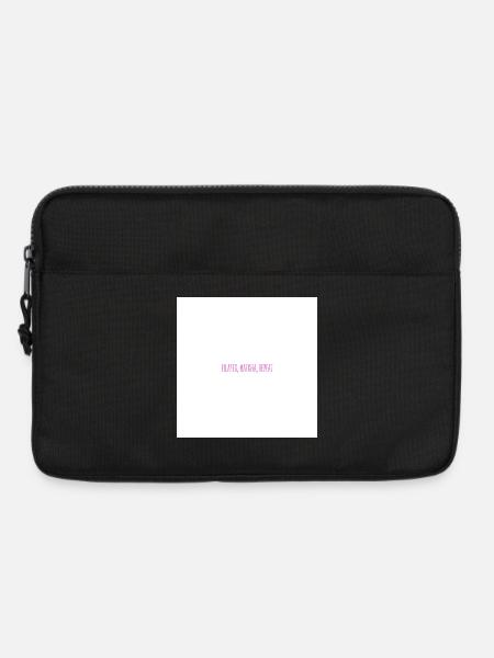 Pilates, Matcha, wiederholen - Laptoptasche 13" - Schwarz