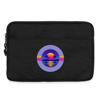 Sunset Neon Palms Circle - Sacoche pour ordinateur portable 13 pouces - noir - Devant
