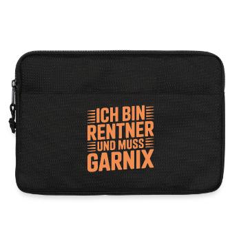 Ich bin Rentner und muss garnix - Laptoptasche 13" - Schwarz - Vorne