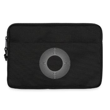 Geometric Sunburst Ring Pattern - Laptop bag 13" - black - Front