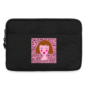 FILLE LÉOPARD - Sacoche pour ordinateur portable 13 pouces - noir - Devant