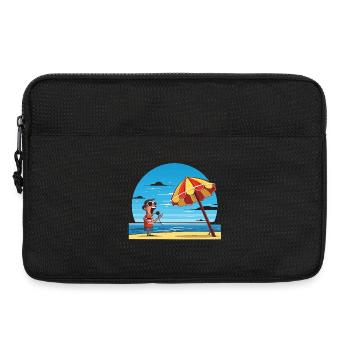 Chanson de plage sous parapluie - Sacoche pour ordinateur portable 13 pouces - noir - Devant