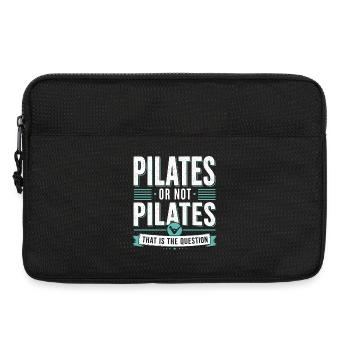 Pilates humour fitness citation sport - Sacoche pour ordinateur portable 13 pouces - noir - Devant