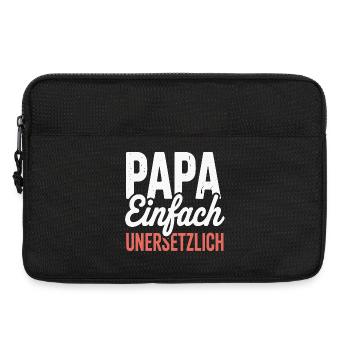 Vater Ist wWrklich Unersetzlich Vatertagskleidun - Laptoptasche 13" - Schwarz - Vorne