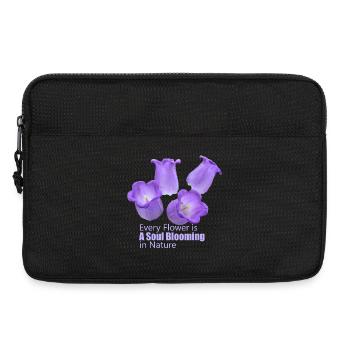 Every_Flower_is_a_Soul_Blooming_in_Nature - Sacoche pour ordinateur portable 13 pouces - noir - Devant