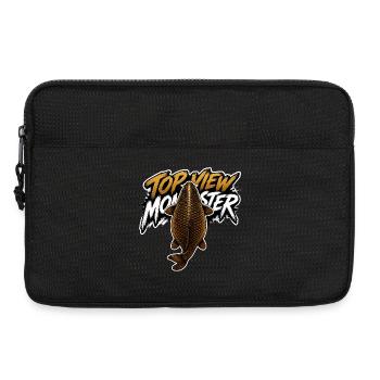 Vogelperspektive Monsterkarpfen – Kräftiges Angeldesign - Laptoptasche 13" - Schwarz - Vorne