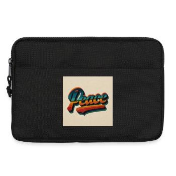 Vintage Peace Vibes - Laptoptasche 13" - Schwarz - Vorne