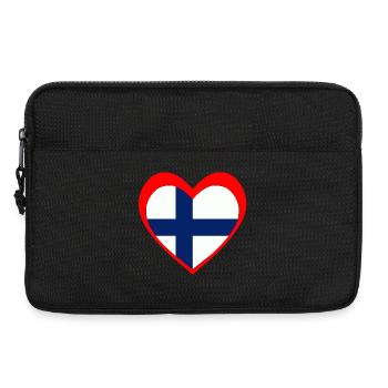 Suomi Sydän – Rakkaus Suomeen - Sacoche pour ordinateur portable 13 pouces - noir - Devant