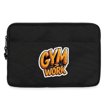 Chemise de sport sarcastique au bureau vs bodybuilding à la salle de sport - Sacoche pour ordinateur portable 13 pouces - noir - Devant