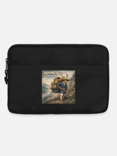 Japanisches Shika Bokka-Design - Laptoptasche 13" - Schwarz