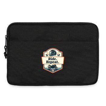 Ride. Repeat. Motorrad-Statement - Laptoptasche 13" - Schwarz - Vorne