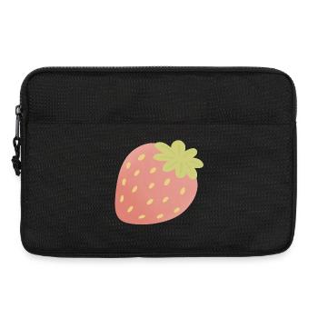 Pastel Strawberry Minimal - Laptoptasche 13" - Schwarz - Vorne