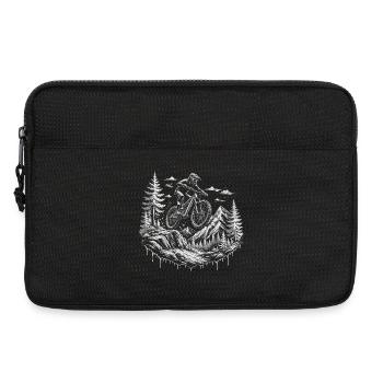 MTB Downhill Trail Mountainbike Alpen Berge - Laptoptasche 13" - Schwarz - Vorne