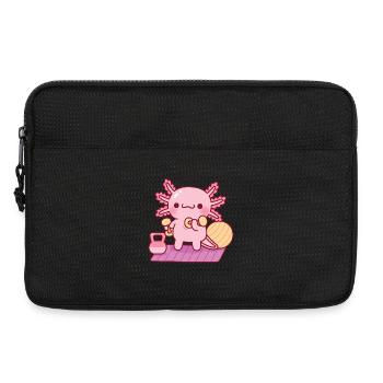 Niedliches Axolotl-Workout mit Hanteln - Laptoptasche 13" - Schwarz - Vorne