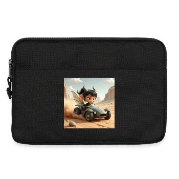 Feenenteurer in einem Wüstenwagen - Laptoptasche 13" - Schwarz - Vorne
