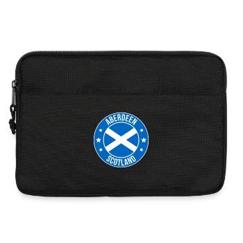 Aberdeen Scotland Circular Flag Emblem - Laptop bag 13" - black - Front