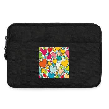 Herz als Aquarell - Laptoptasche 13" - Schwarz - Vorne