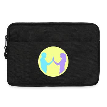 People Group Silhouette Friends Team Together - Laptop bag 13" - black - Front