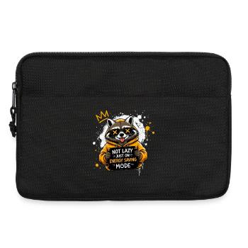 Raccoon Power Saving Mode Pullover Hoodie - Laptop bag 13" - black - Front