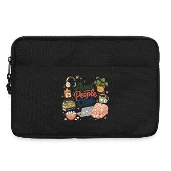Introverted humor: Calm instead of people - Laptop bag 13" - black - Front