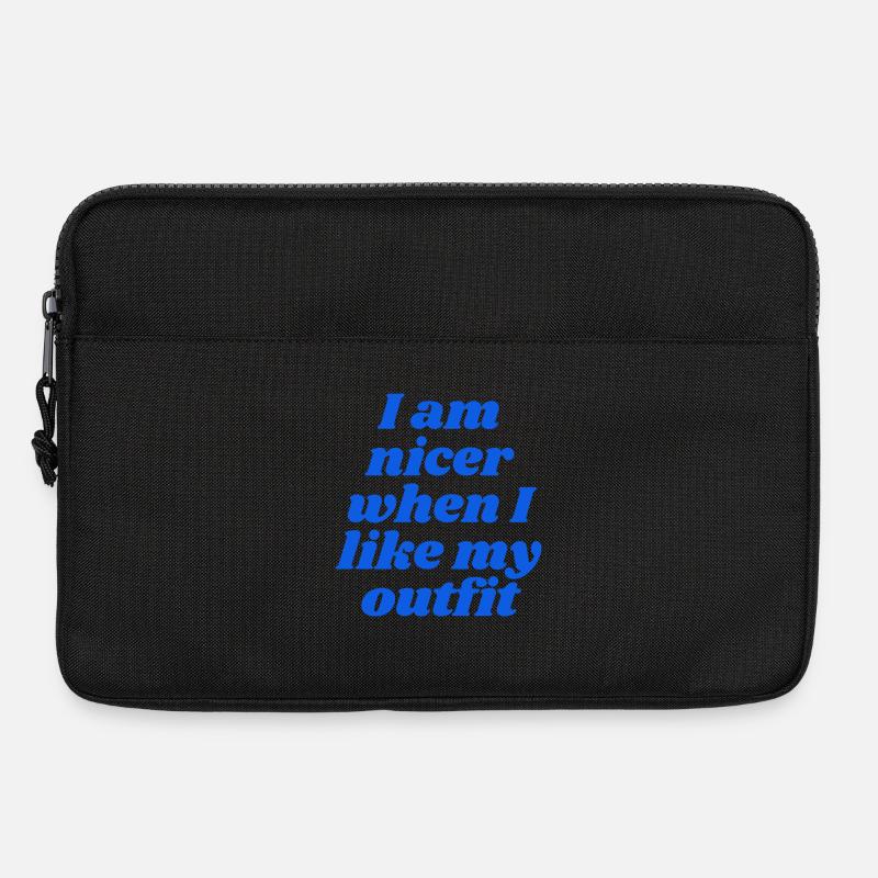 I am nicer when I like my outfit - Laptoptasche 13" - Schwarz