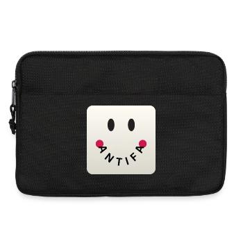 Friendly Antifa Greige | Gradient Design Smile - Laptoptasche 13" - Schwarz - Vorne