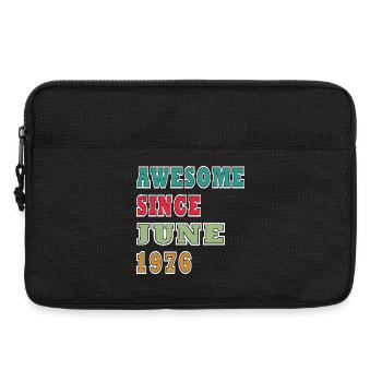Awesome since June 1976 Retro - Laptop bag 13" - black - Front