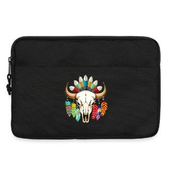 Art amérindien de Buffalo Skull - Sacoche pour ordinateur portable 13 pouces - noir - Devant