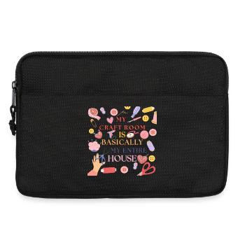 My craft room is my house - Laptop bag 13" - black - Front