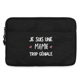 mamie géniale / cadeau humour mamie - Sacoche pour ordinateur portable 13 pouces - noir - Devant