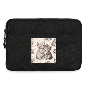 Pastel Kittens Herzliche Umarmung - Laptoptasche 13" - Schwarz - Vorne