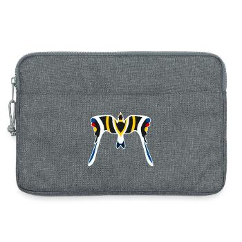 Manta Neon Black Yellow - Laptop bag 13" - heather grey - Front