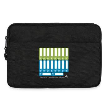 DIY Namensaufkleber Pusteblume - 18 er Set - Laptoptasche 13" - Schwarz - Vorne