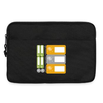 DIY Namensaufkleber Pusteblume - 9 er Set - Laptoptasche 13" - Schwarz - Vorne