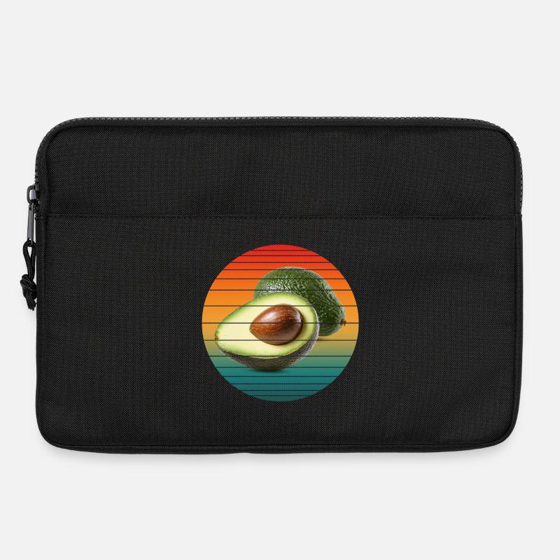 Avocadofrucht - Laptoptasche 13" - Schwarz