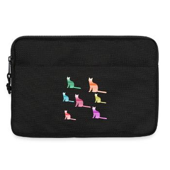 félin - Sacoche pour ordinateur portable 13 pouces - noir - Devant
