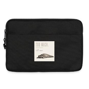 Too Much Funny Raccoon - Laptoptasche 13" - Schwarz - Vorne