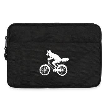 Bicycle Fox - Laptop bag 13" - black - Front