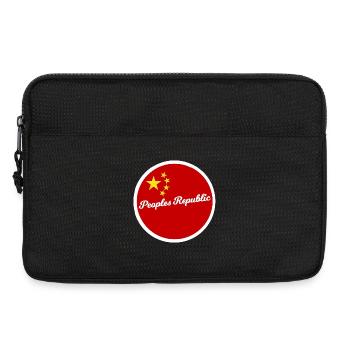 Cercle rouge de la Chine avec des étoiles - Sacoche pour ordinateur portable 13 pouces - noir - Devant