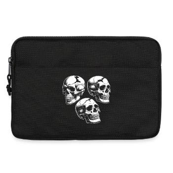 Drei Totenkopf Silhouetten - Laptoptasche 13" - Schwarz - Vorne