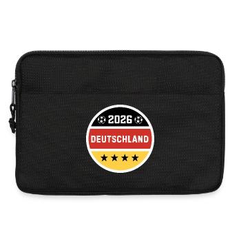 T-Shirt für einen Deutschen Fan - Laptoptasche 13" - Schwarz - Vorne