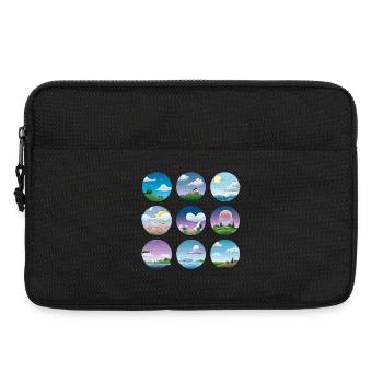 Circular Landscapes Day Night Collection - Laptop bag 13" - black - Front