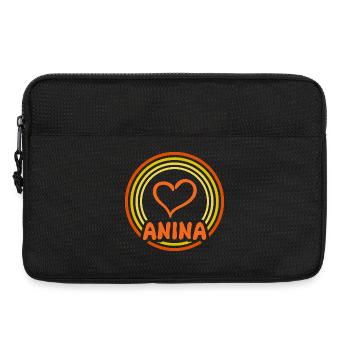 Cadeau pour Anina - Sacoche pour ordinateur portable 13 pouces - noir - Devant